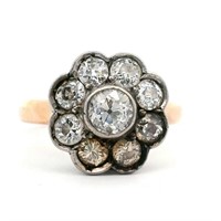 15ct Y/G Diamond ring