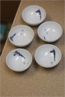 Set of 5 Japanese Saki Cups