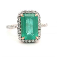 18ct R/G Emerald 2.94ct ring