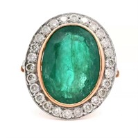 18ct R/G Emerald 8.06ct ring
