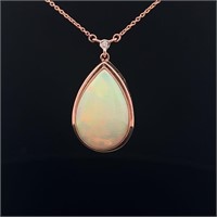 14ct R/G opal 5.79ct pendent