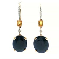 14ct Sapphire 19.67ct earrings