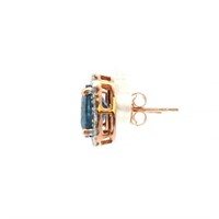 14ct R/G Sapphire earrings