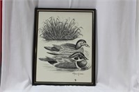 Duck Print Plate Signed Richard G. Lowe