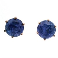14ct r/g Tanzanite (10.38ct) earrings