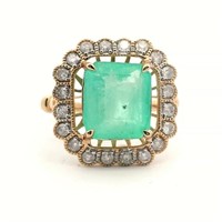 14ct Y/G Colombian Emerald 3.26ct ring