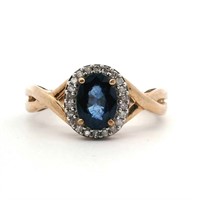 9ct Y/G Sapphire1.16ct ring