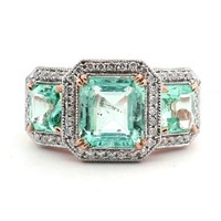 14ct R/G Colombian Emerald 3.36ct ring