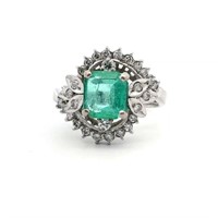 14ct W/G Emerald 1.44ct ring