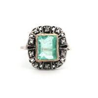 14ct Y/W/G Colobian Emerald 1.54ct ring