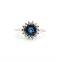 9ct W/G Sapphire 1.11ct ring