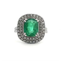 14ct W/G Emerald 2.27ct ring