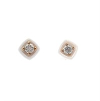9ct Y/G Diamond earrings