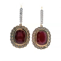 10ct Ruby 8.16ct earrings