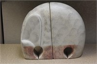 Pair of Stone Elephant Bookends