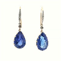 14ct Y/G Tanzanite 8.77ct earrings