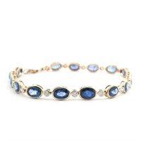 14ct Y/G Sapphire 8.93ct bracelet