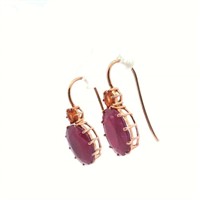 14ct R/G Ruby 9.30ct earrings