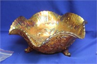 A Large Footed Carnival Glass Bowl