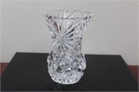A Small Pressed or Cut Glass Vase