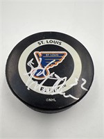 Blues autographed hockey puck