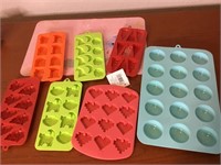 Lot Of Assorted Holiday Theme Silicone Molds