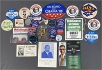 Political Ephemera, Pins, Stickers, Badges