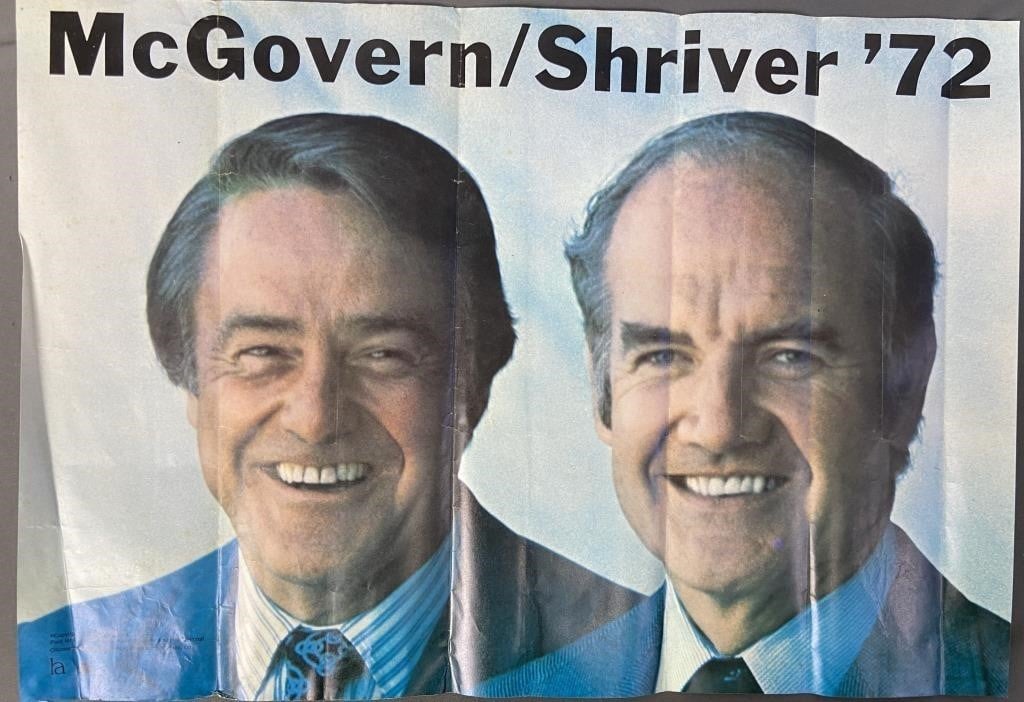 McGovern Shriver 1972 Political Poster