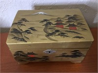 Handpainted Chinese Music Box Jewelry Box