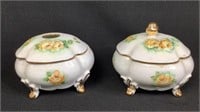 Antique Porcelain Hair Receiver & Vanity Jar