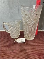 Owl Crystal Imperial Vase & Depression Pitcher