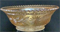 Vintage Marigold Carnival Glass Dish Bowl