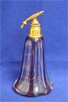 Vintage Bohemian cut Glass Perfume Atomizer