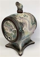 Vintage Japanese Moriage Dragonware Barrel