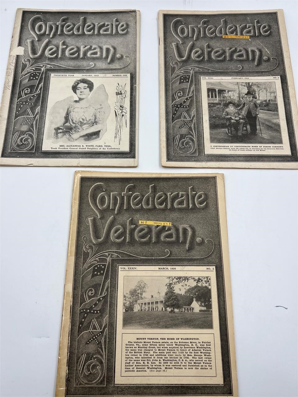 Vintage Confederate Veteran issues