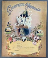 1920s Blank Wedding Certificate