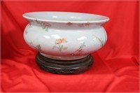 Antique Chinese Bowl on Swevel Stand
