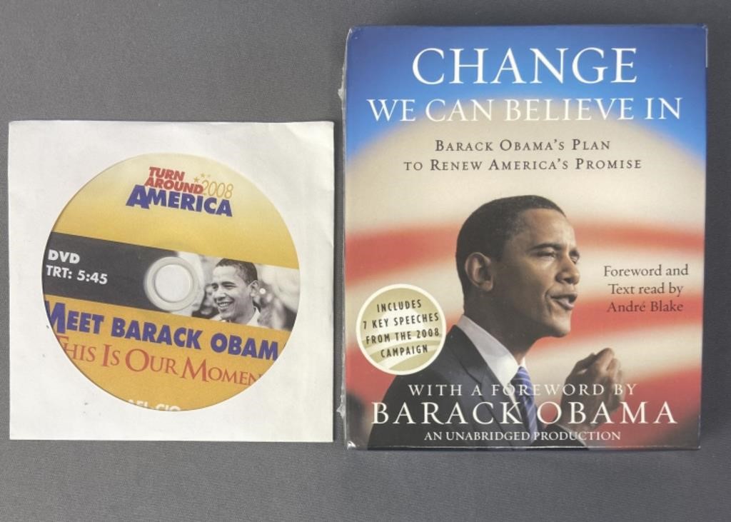 Barack Obama DVD and Book on CD