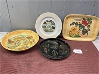 Bamboo & Metal , Porcelain Souvenir Plates