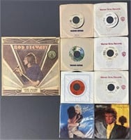 Rod Stewart Vinyl LP Album & 8 45 Singles