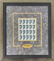 Malcolm X 1999 Stamp Sheet Framed