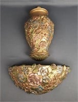 Gold Floral Lavabo Wall Fountain