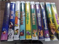 10 Disney VHS movies - some Black Diamond