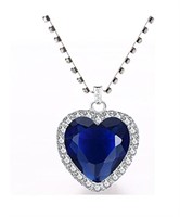 Heart 20.00ct Blue Sapphire Necklace