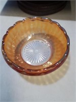 Marigold carnival glass bowl