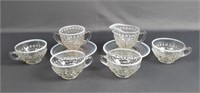 Anchor Hocking Moonstone Hobnail Glass Saucers