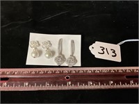 Pearl & Rhinestone Earrings