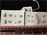 6 Pair Pierced Earrings