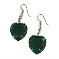 Fun Green Heart Shaped Fashion Earrings