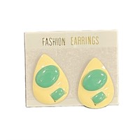 Fun 80's Style Pear Shaped Earrings
